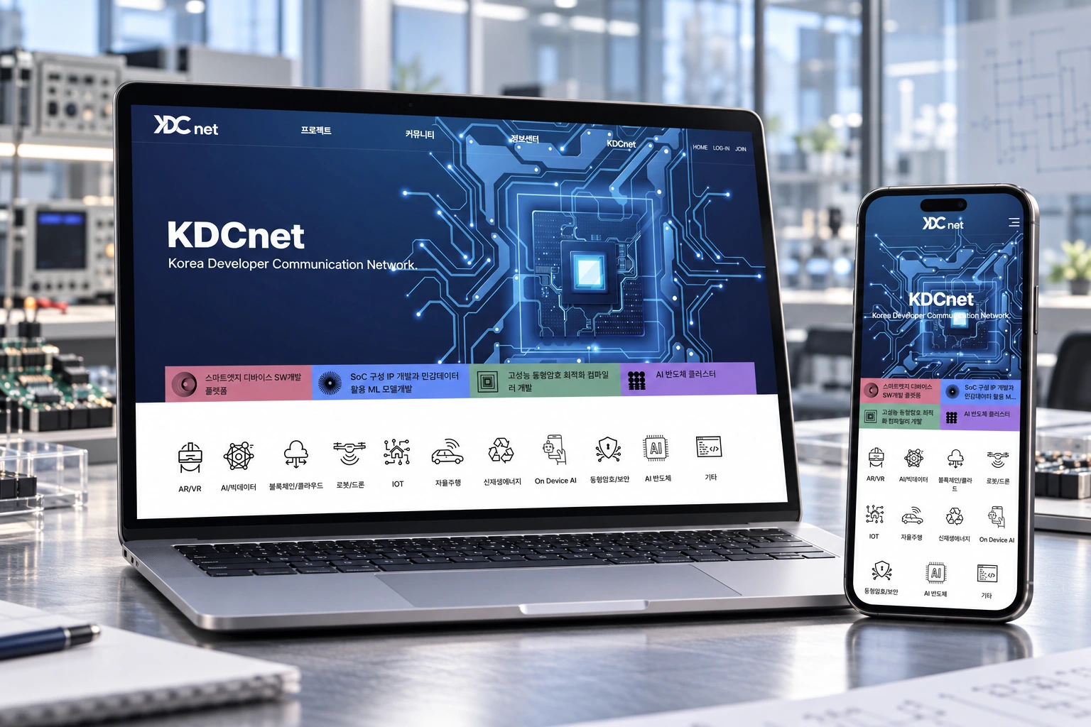 ETRI KDCnet 프로젝트 화면
